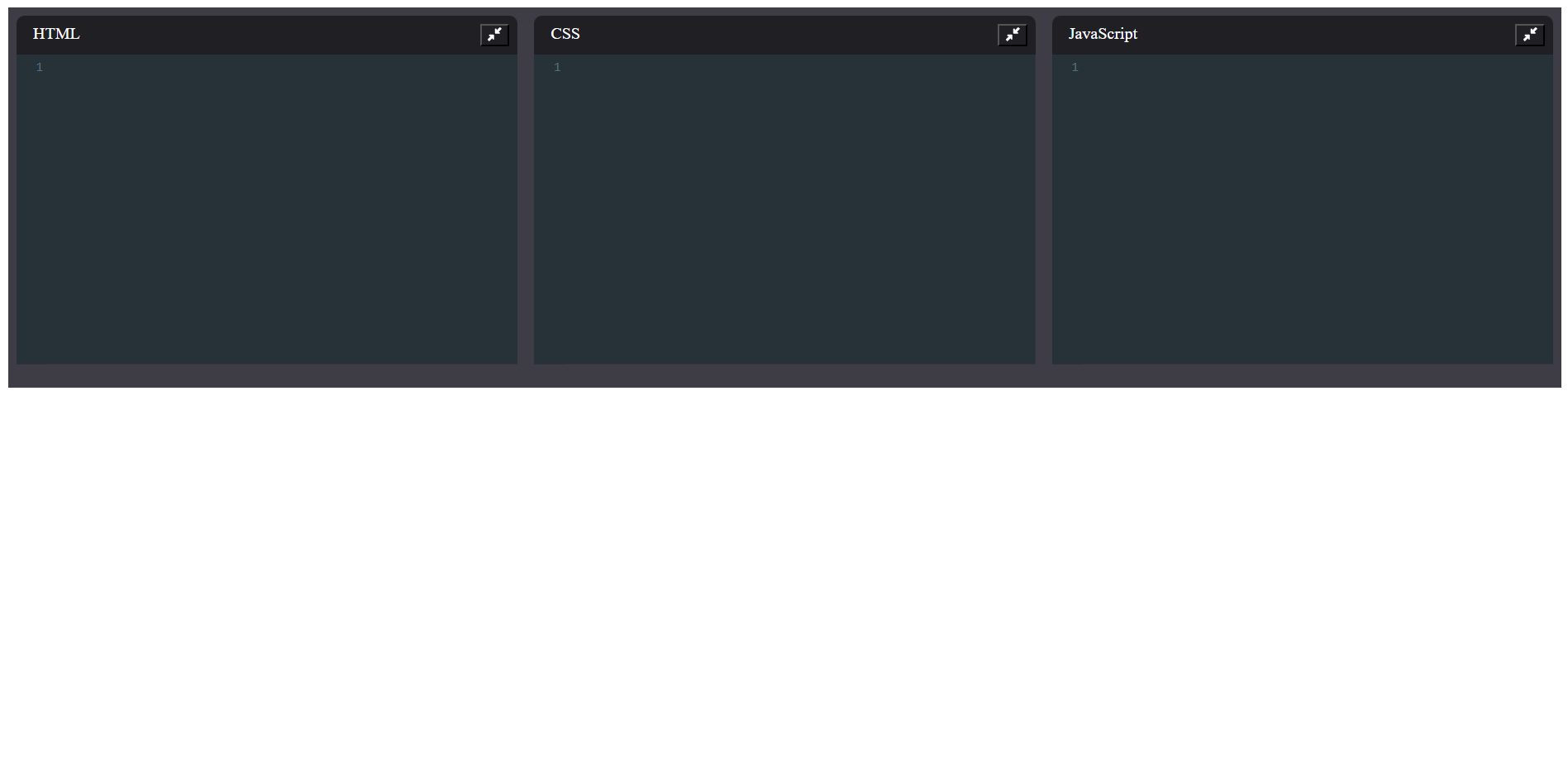 Code Renderer for HTML, CSS and JS